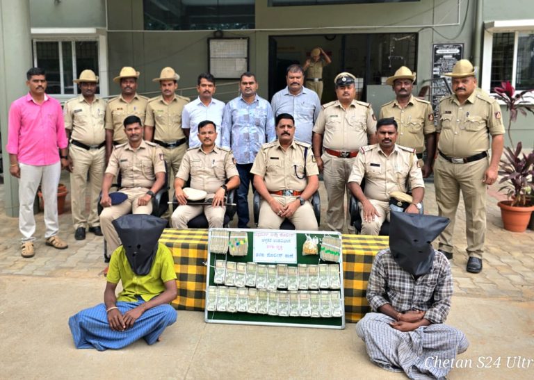 ನಕಲಿ ಚಿನ್ನ ಮಾರಾಟದ ಇಬ್ಬರು ಅಂತರ್ ಜಿಲ್ಲಾ ಕಳ್ಳರನ್ನು ಬಂಧಿಸುವಲ್ಲಿ ತಳಕು ಪೊಲೀಸರು ಯಶಸ್ವಿ